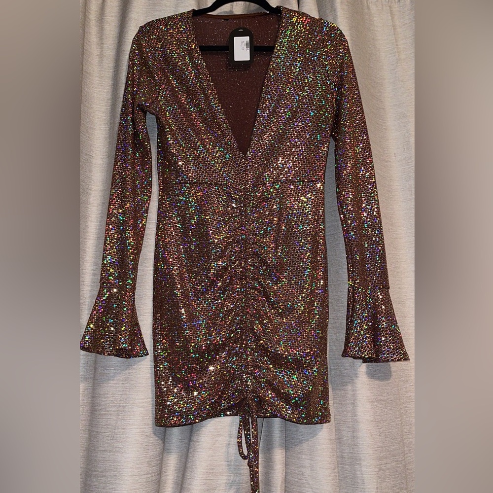 Sparkly Cooper Mini Dress